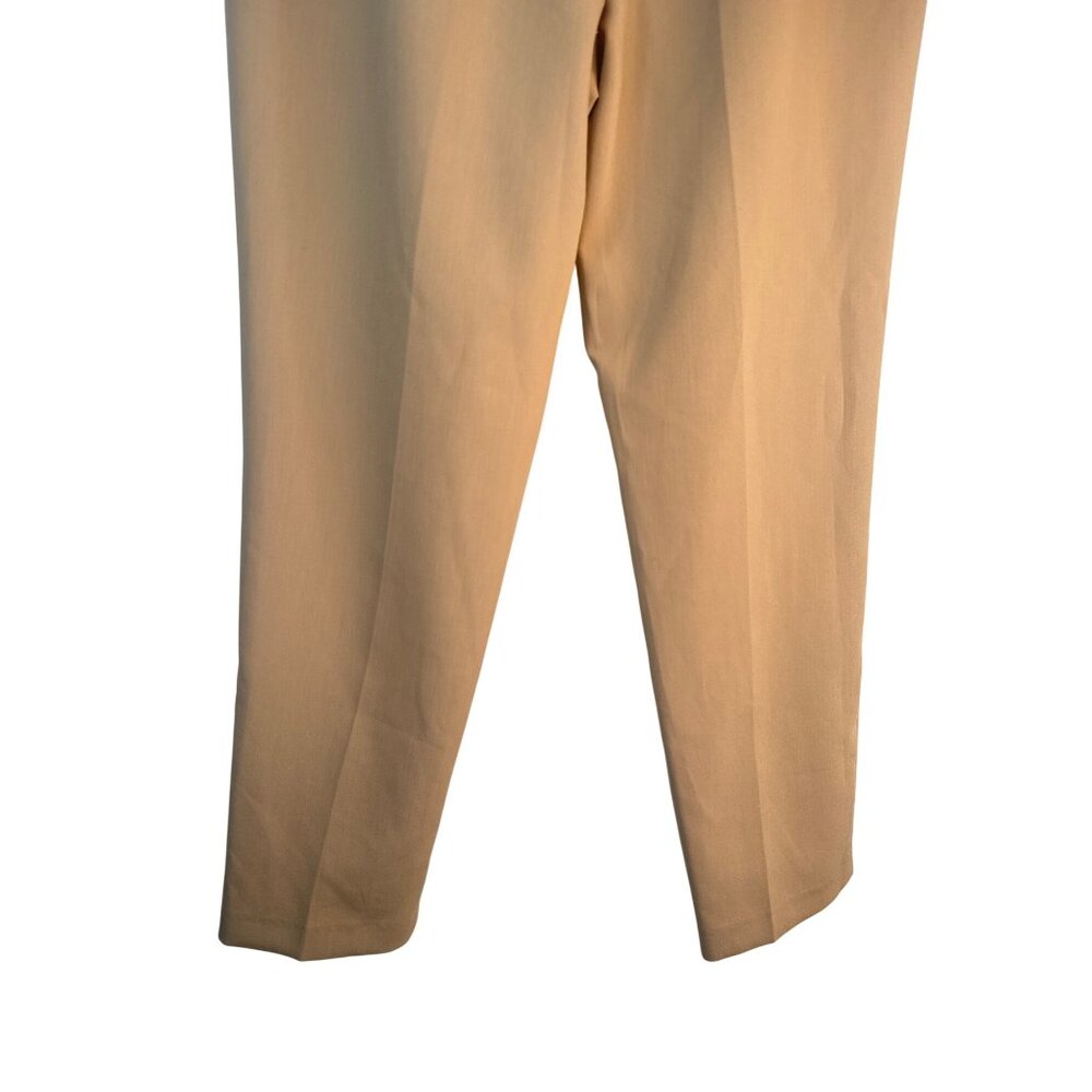 ZARA Camel Tan M High Waisted Tailored Trousers Side Pockets - Picture 10 of 14